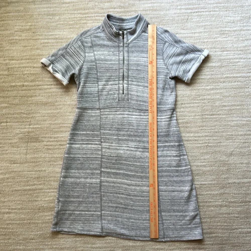 Tommy Bahama Calvert French Terry Gray Short Sleeve Half Zip Dress Medium